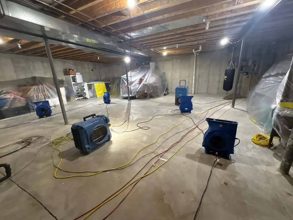 Restoration equipment on a Little Rock job
