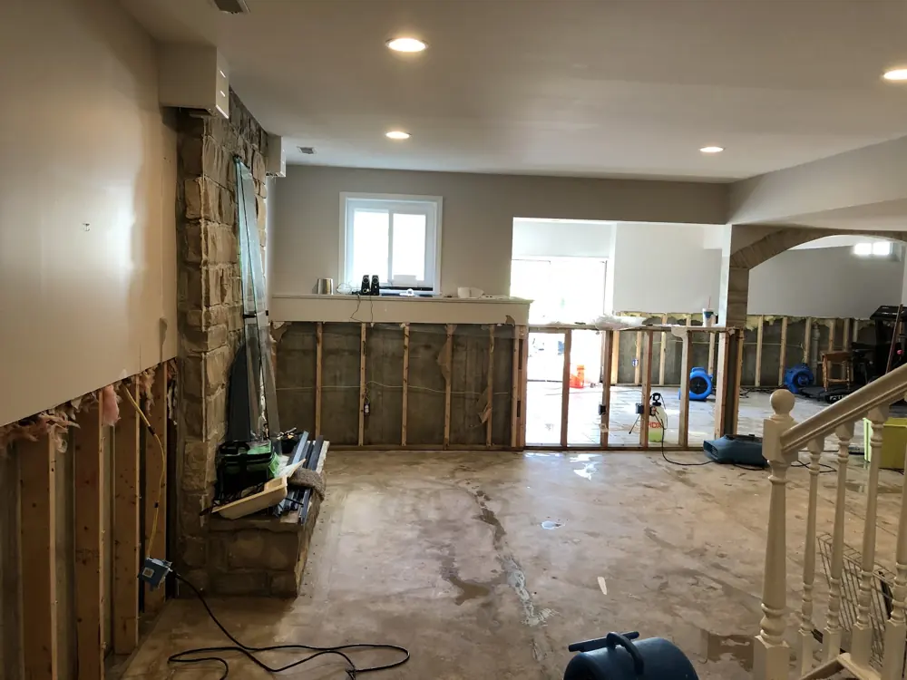 Restoration equipment on a Little Rock job