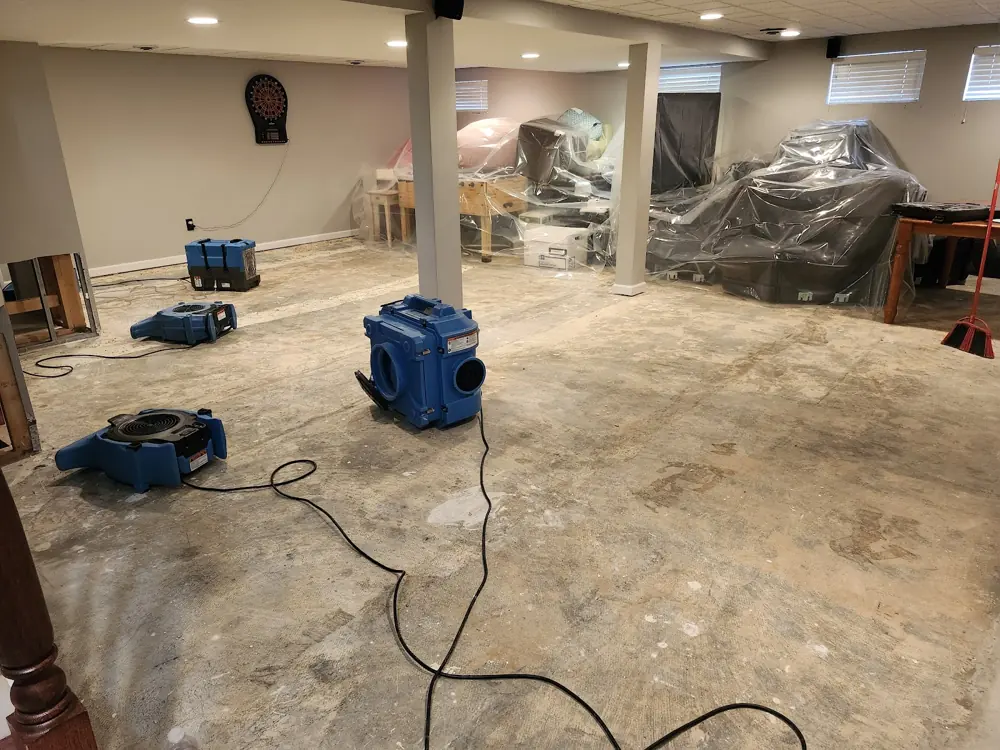 Restoration equipment on a Little Rock job