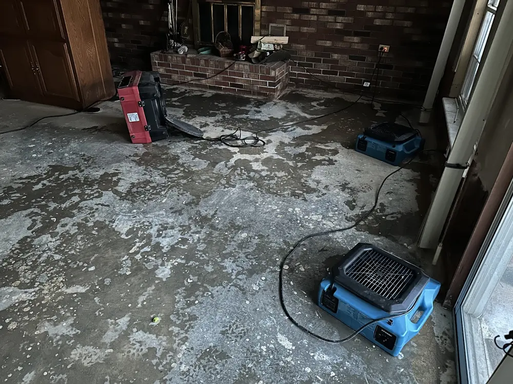 Restoration equipment on a Little Rock job