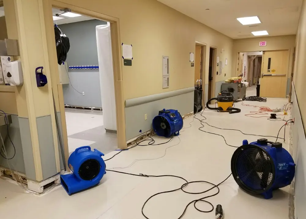 Restoration equipment on a Little Rock job